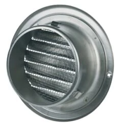 Lüftungsgitter 125erR Edelstahl Mit Insektenschutznetz Für Luftführung Dunstabzugshaube