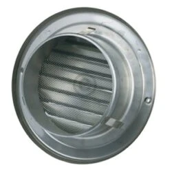 Außenhaube 125erR Edelstahl Gebürstet